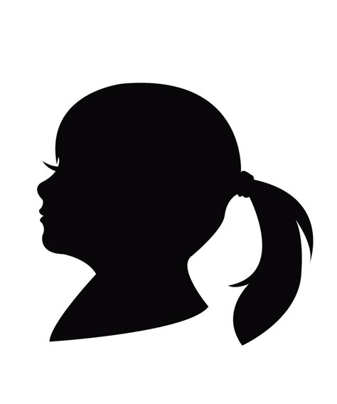 Female Face Profile Silhouette