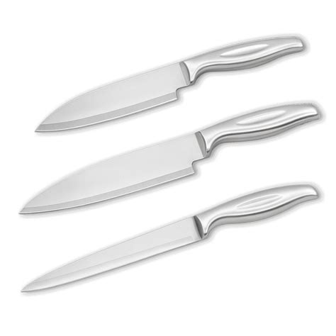 Stainless Steel Kitchen Knife Set - Pack of 3
