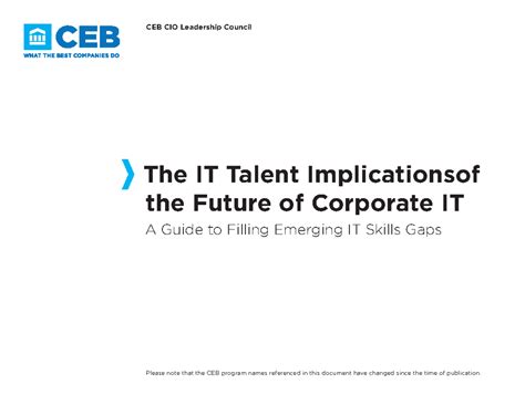 CIO6909710SYN: IT Talent Implications & Future Changes in Corporate IT ...