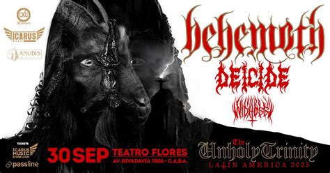 BEHEMOTH - DEICIDE - NIDHOGG - 30 SEP 2025 | Teatro Flores | The Unholy ...