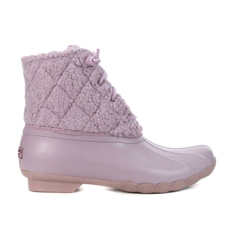 Sperry Women’s Saltwater Sherpa Purple Duck Boots – WOOKI.com