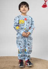 Polka Tots Full Sleeve Co-ord set - Blue