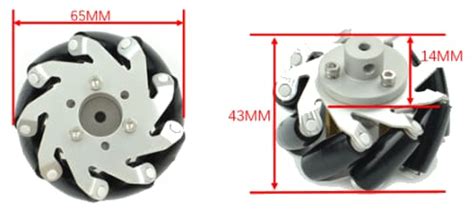Metal Mecanum Wheels with Motor Shaft Coupling - DFRobot | Mouser