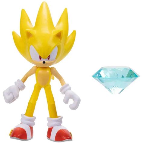 JAKKS PACIFIC Sonic The Hedgehog Super Sonic With Chaos Emerald 10 cm ...