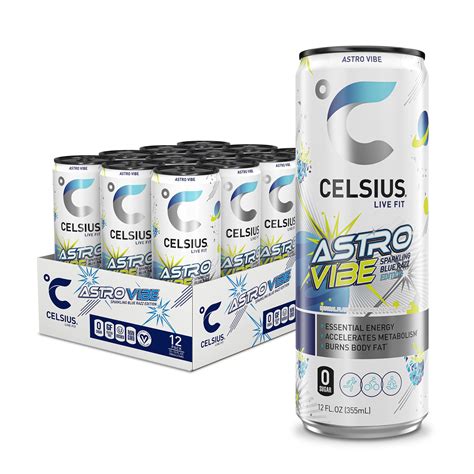 CELSIUS Sparkling Astro Vibe, Functional Energy Drink 12 fl oz Can ...