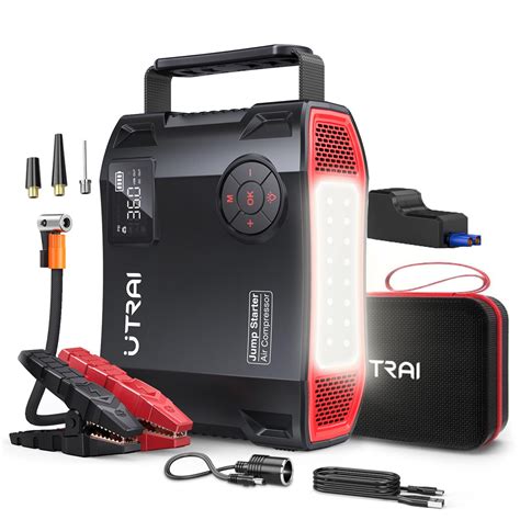 Utrai JS-5 Car Jump Starters with Air Compressor 2000A Peak 12V ...