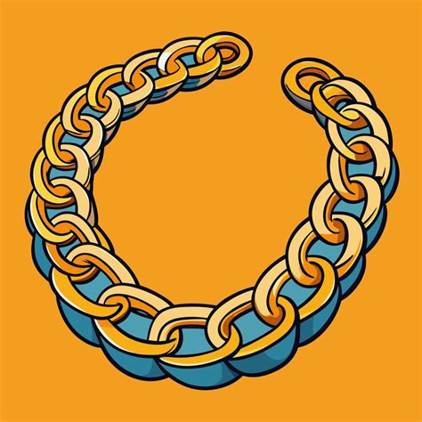 Gold chain necklace illustration hip hop jewelry design | Premium AI ...