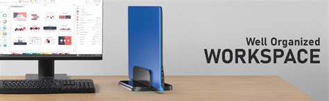 ELV Direct Tabletop Vertical Laptop Stand Holder, Desktop Aluminum ...