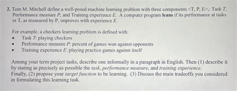 Image result for Machine Learning Lecture Well-Posed Learning Problem