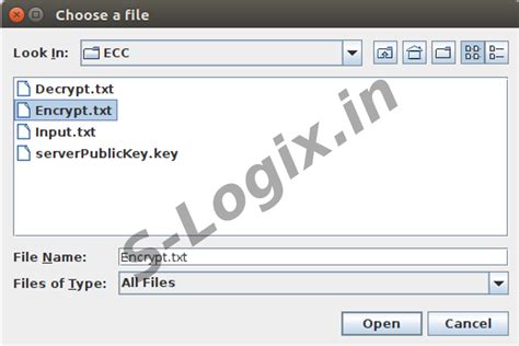 ECC based encrypt and decrypt the Text File using Java | S-Logix