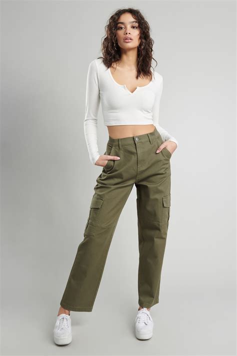 Green Cargo Pants Ladies