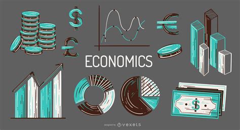 Economics Elements Illustration Set Vector Download | Economics ...