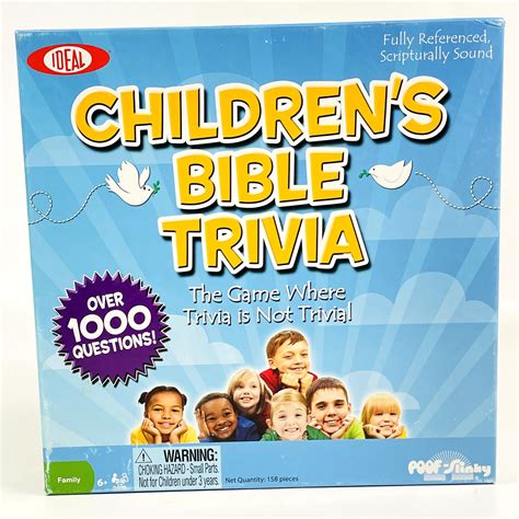 Children's Bible Trivia Board Game 2011 Ideal Christian History ...