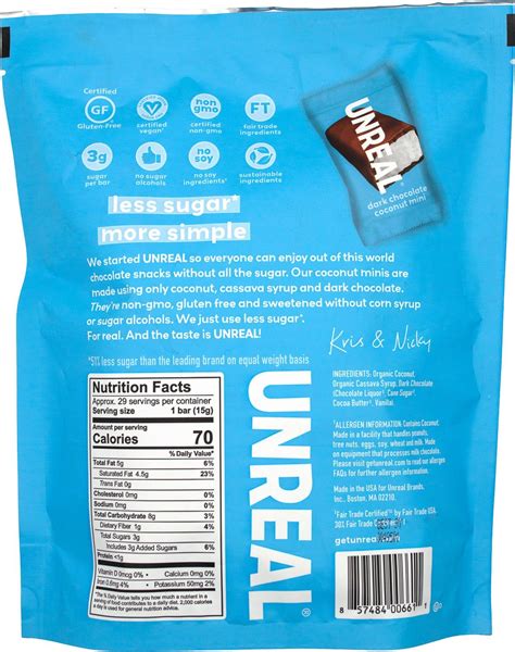 UNREAL Chocolate Bars — Snackathon Foods