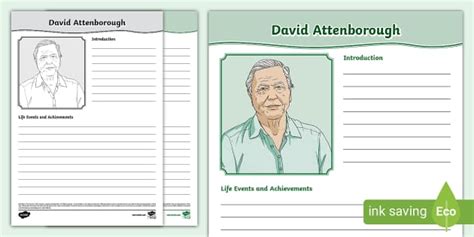 David Attenborough Biography Template