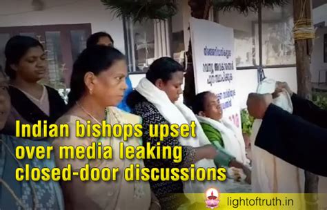 Indian bishops upset over media leaking closed-door discussions - Light ...