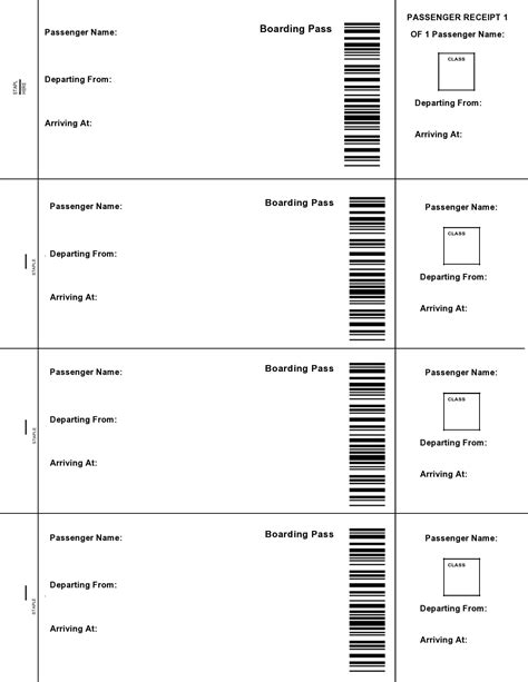 Customizable Free Printable Airline Ticket Template