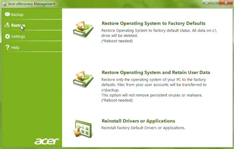 Acer System Recovery Key 的图像结果