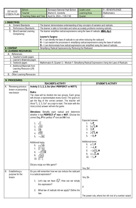 Image result for Chapter Wise Lesson Plan Class 9 Math
