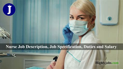 Nurse Job Description, Job Specification, Duties And Salary | Nursing ...