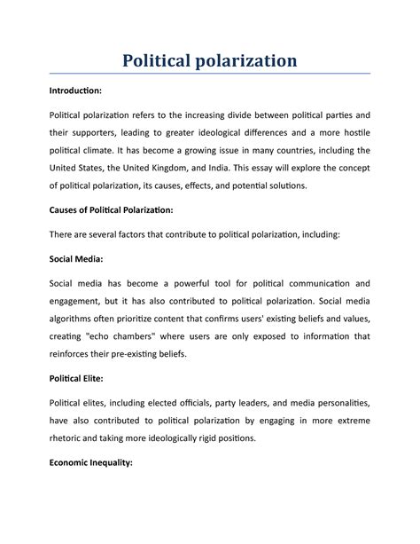 Political polarization - Political polarization Introduction: Political ...