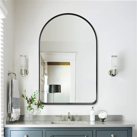 Luxe Arched Bathroom Wall Mirrors | Stainless Steel Frame | Mirror wall ...