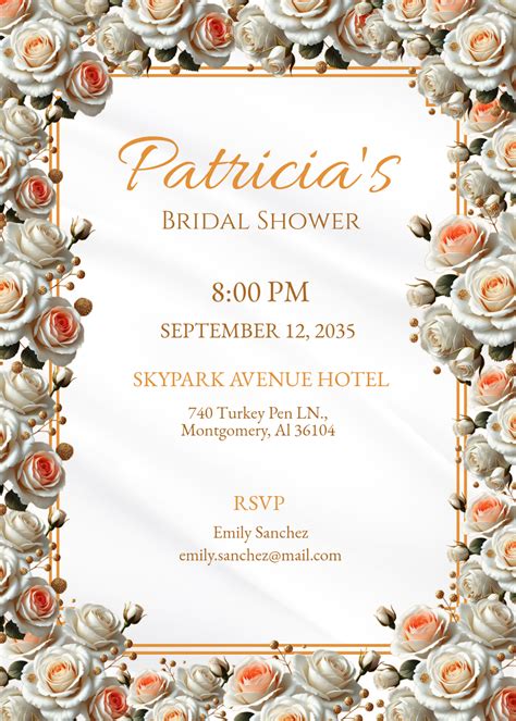 Free Bridal Shower Invitation Template to Edit Online