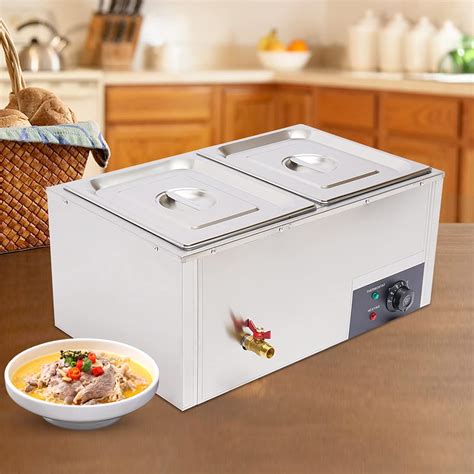 Buy 2-Pan Countertop Food Warmer Electric Steam Table For Buffet ...