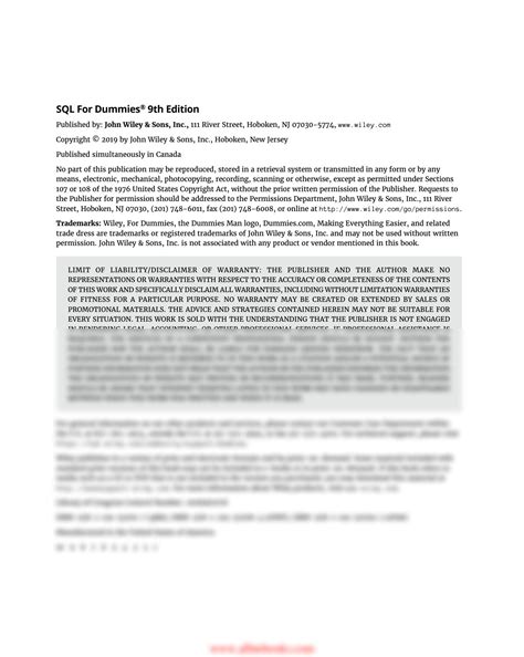 Image result for SQL For Dummies PDF