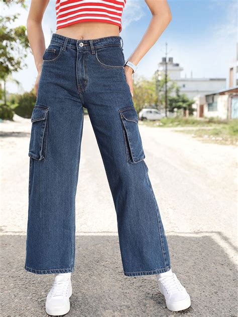 STREET 9 Women Jean Wide Leg High-Rise Pure Cotton Jeans - Price History