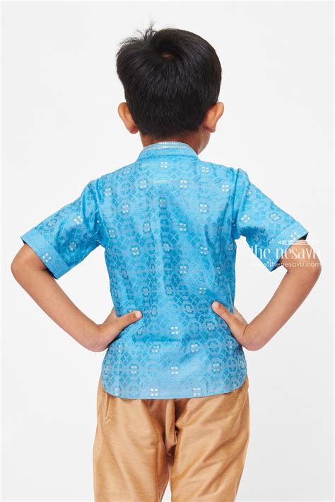 Boys' Sky Blue Kurta Shirt | Traditional Ethnic Wear for Kids | The ...