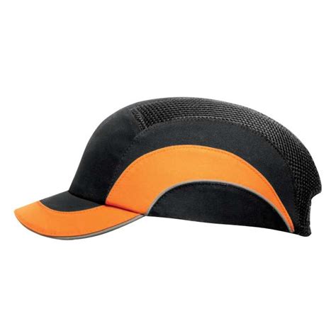 ABS000-00N-500 JSP | JSP Black, Orange Short Peaked Bump Cap, HDPE ...