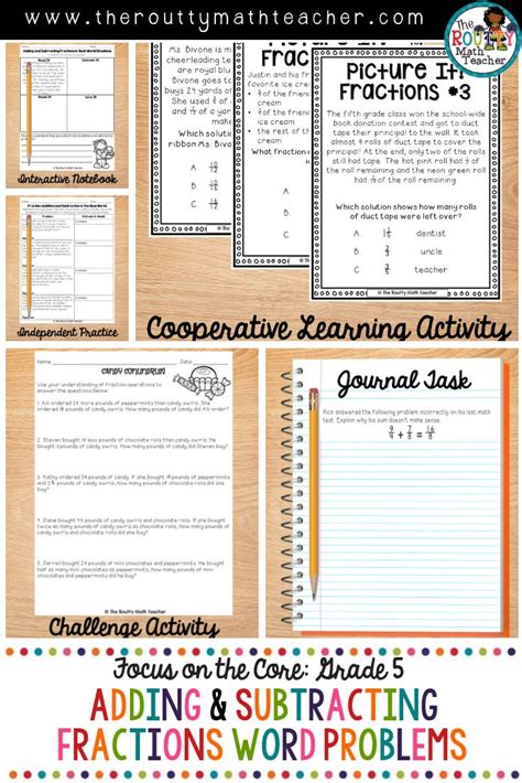 Word Problems with Fractions Adding and Subtracting PDF 的图像结果