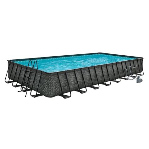 Intex Ultra XTR 24 ft. x 12 ft. Rectangular 52 in. Deep Hard Sided ...