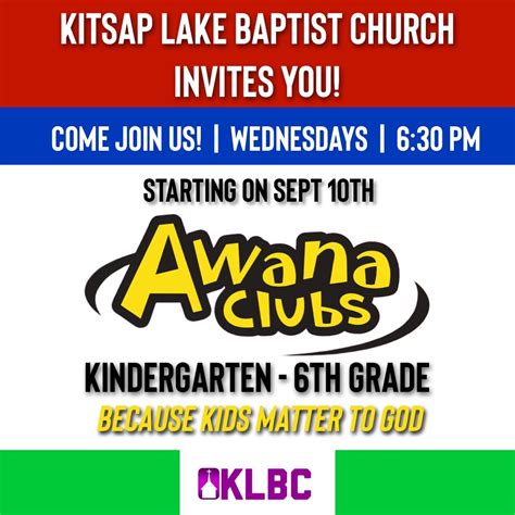 AWANA, Kitsap Lake Baptist Church, Bremerton, 10 September 2025 | AllEvents