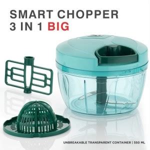 network 3 in 1 Handy Mini Plastic Chopper Vegetable Cutter with 3 ...
