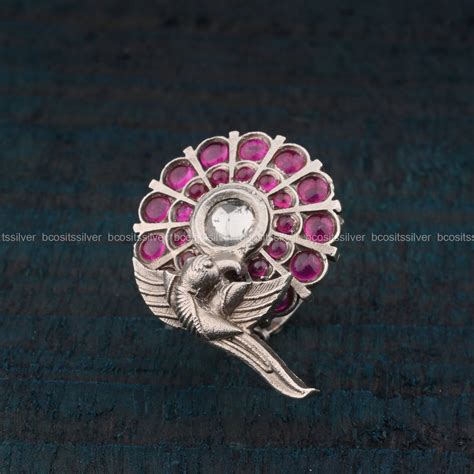 Oxidized Diwali Finger Ring - 1584