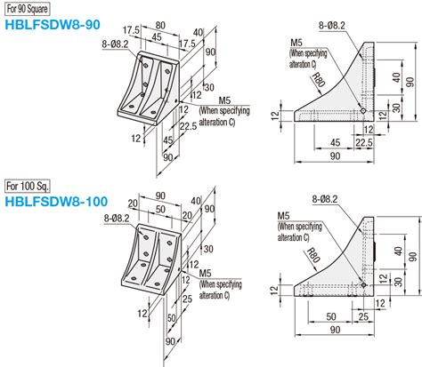 Tabbed Reversal Brackets - For 2 or More Slots - For 8-45 Series (Slot ...