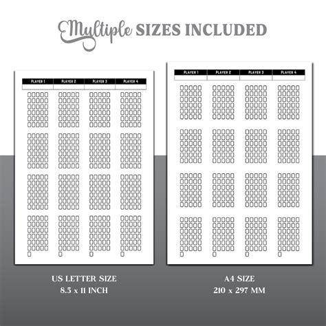 Cribbage Score Sheets, Cribbage Scoring, Cribbage Scoring Aid ...