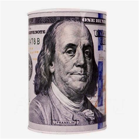 Buy Metal Piggy Bank $100 Dollar Bill 8.5" Tall Money Jar Benjamin ...