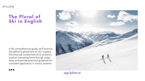 The Plural of Ski in English