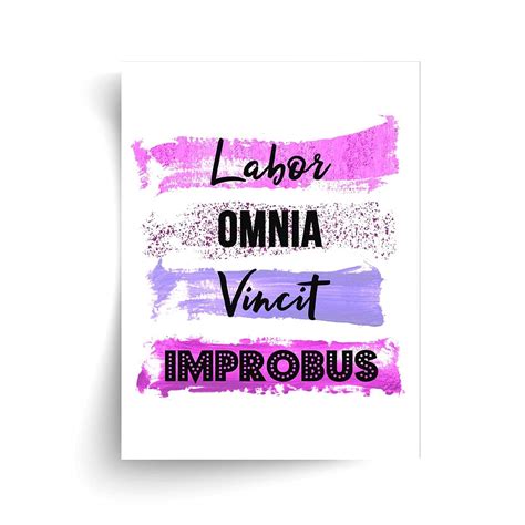 Amazon.com: Labor Omnia Vincit Improbus - Steady Work Overcomes All ...