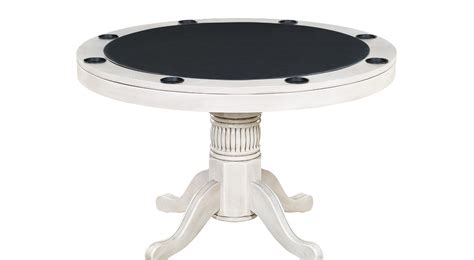 2 in 1 48" Poker Table with Reversible Dining or Poker Top in Antique ...