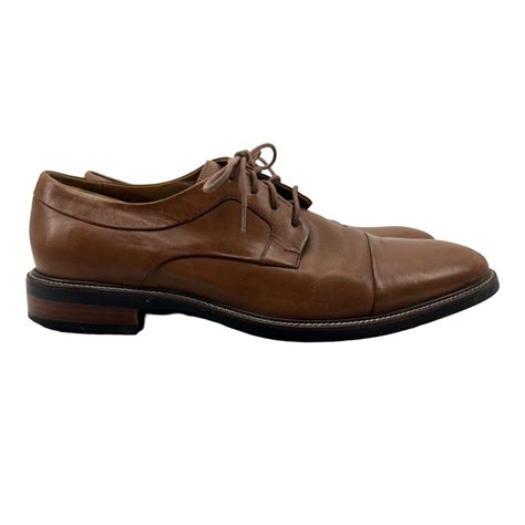 Cole Haan Dress Shoes Mens 10 Chestnut Warren Cap... - Depop