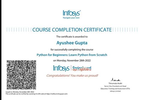 Image result for Python GUI Application Development Projects Infosys Springboard Certifiacate
