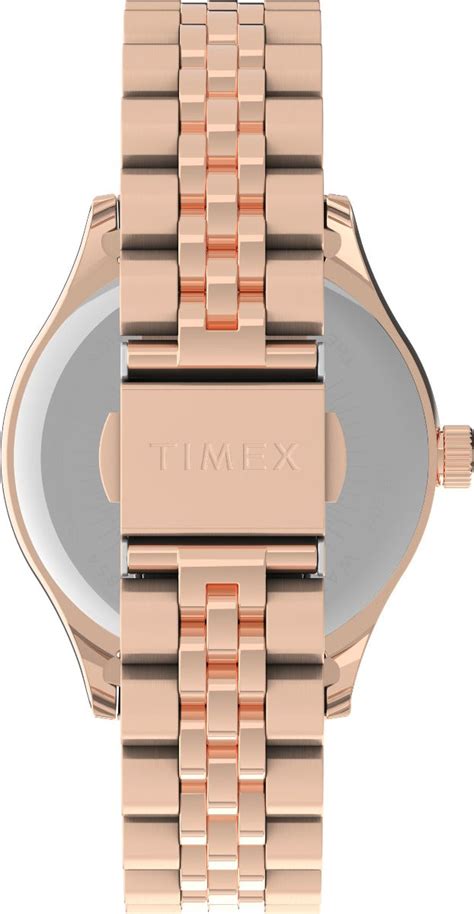 Timex Global Women's Rose Gold-Tone Dial Case Stainless-Steel Function