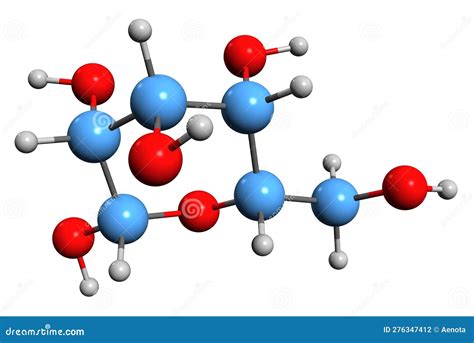 3D Image of Mannose Skeletal Formula Stock Illustration - Illustration of mannopyranose, glucose ...
