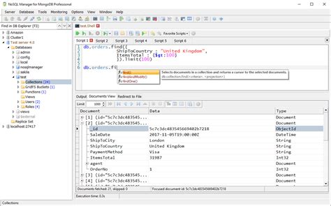 MongoDB Database Manager 的图像结果