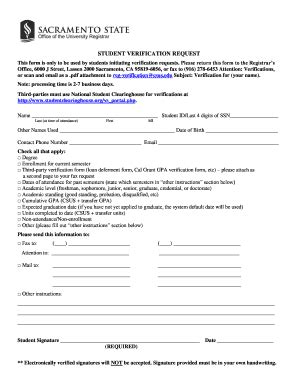 Fillable Online csus University Registrar Forms - CSUS - csus Fax Email ...