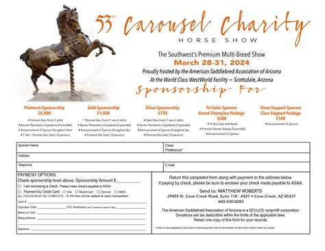 Carousel Charity - American Saddlebred Association of Arizona